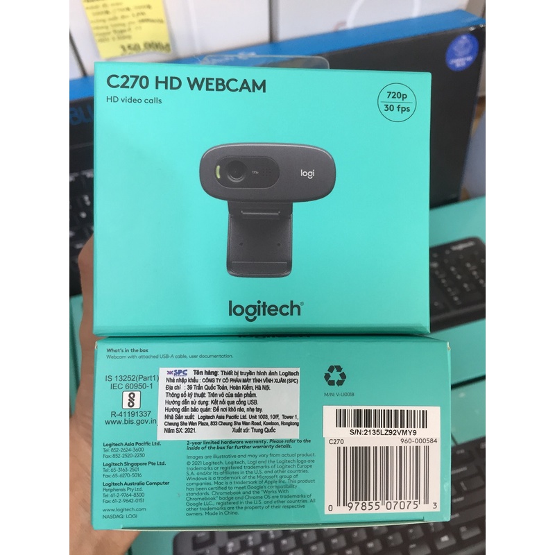 Webcam Logitech C270 độ phân giải 720p