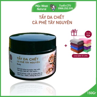 Tẩy da chết cà phê tây nguyên 200gr Mộc Nhan Natural, chống lão hóa, cấp ẩm da, giảm thâm mụn