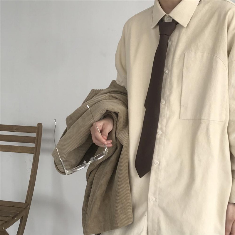 Áo Khoác Sơ Mi Tay Dài Dáng Rộng Phong Cách Hàn Quốc Thời Trang Xuân Thu Cho Nam Và Nữ