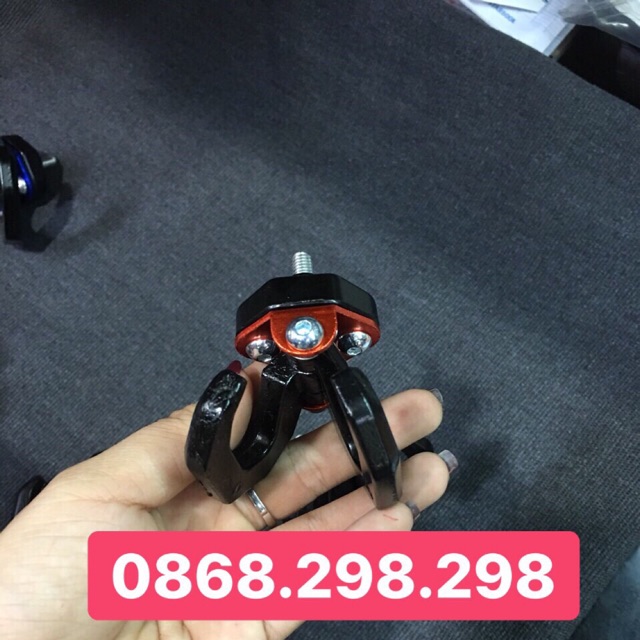 Móc treo đồ xe máy 2 càng xoay