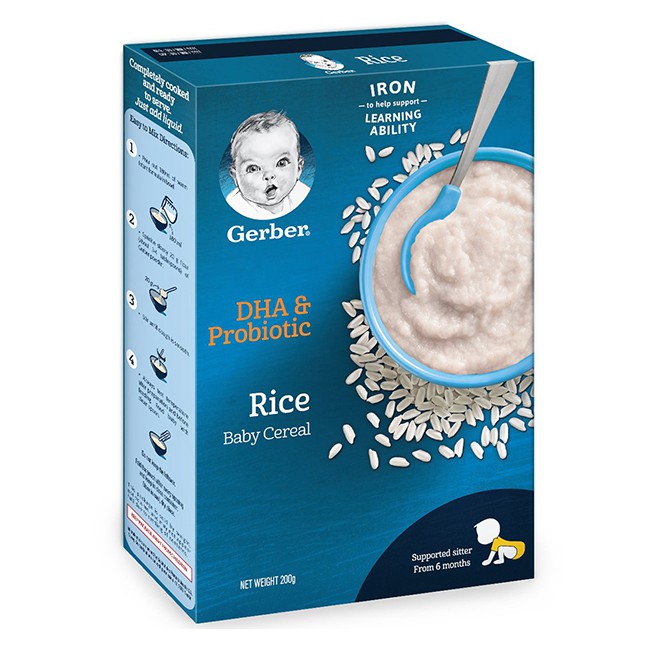 Bột ăn dặm Gerber vị gạo 200g