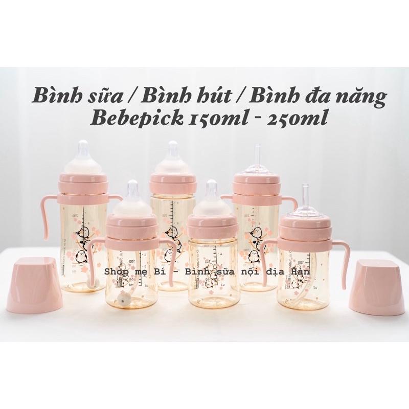 Bình sữa đa năng / Bình hút Bebepick Bird 150ml -250ml