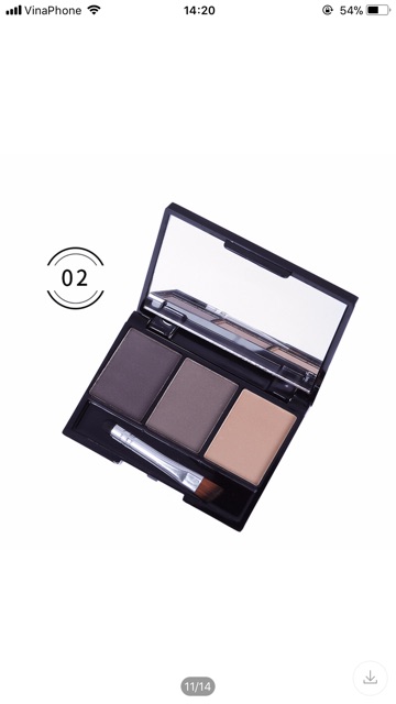 Bột tán mày hộp 3 khay màu Lameila hàng nội địa Trung | BigBuy360 - bigbuy360.vn