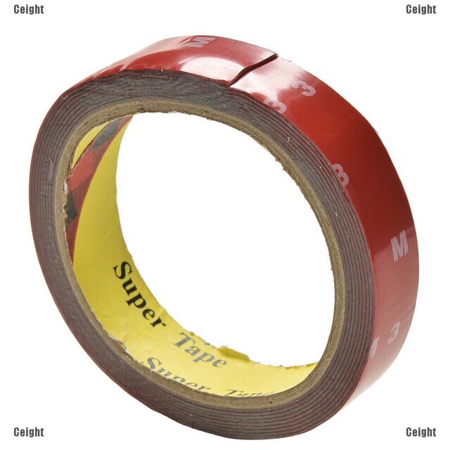 Băng keo 3M siêu dính dán khính,gỗ,mica,thép,kim loại,tường...2 mặt 2cm x 3met
