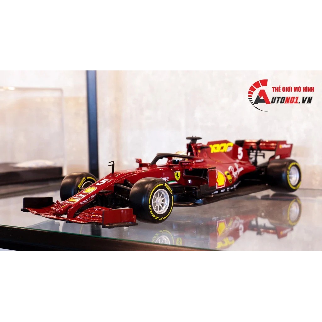 MÔ HÌNH XE F1 FERRARI SF1000 2020 S.VETTEL #5 1:18 BBURAGO 7504