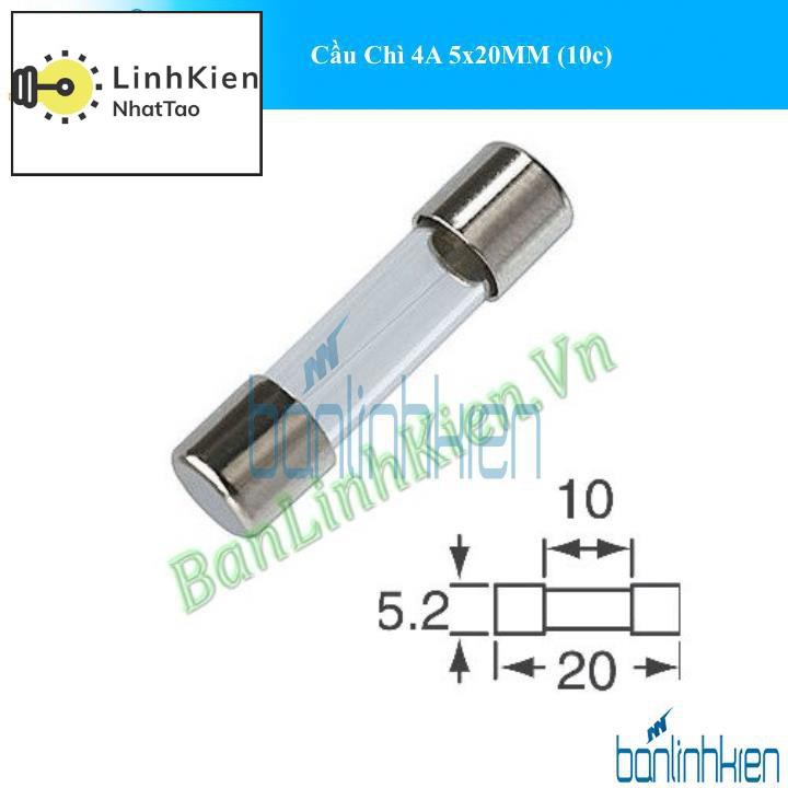 [Sale] Cầu Chì Ống 5x20MM Các Loại ( Túi 10 cái)