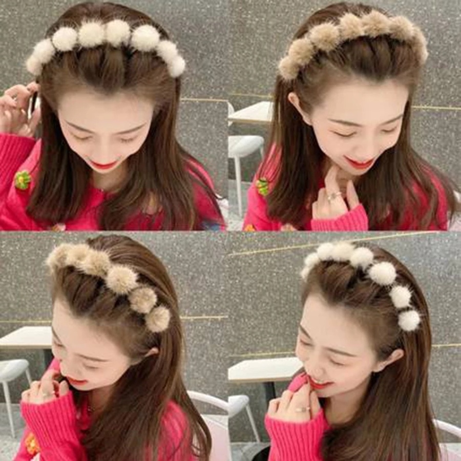 Cài tóc phủ lông phong cách Hàn Quốc dành cho nữ
