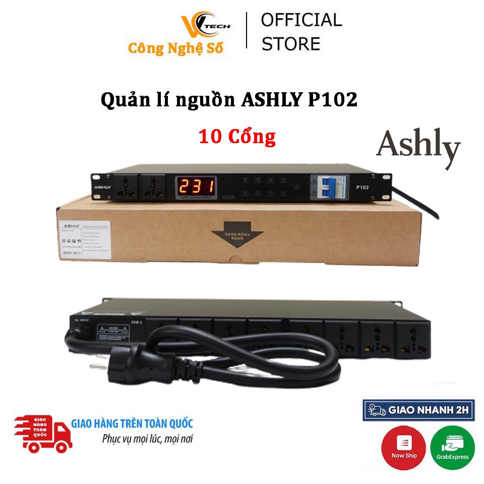 Bộ Quản lý Nguồn Dàn Karaoke Gia Đình Ashly P102 | Có 10 ngõ ra, Dòng điện ổn định, bền bỉ | Bảo hành 12 tháng