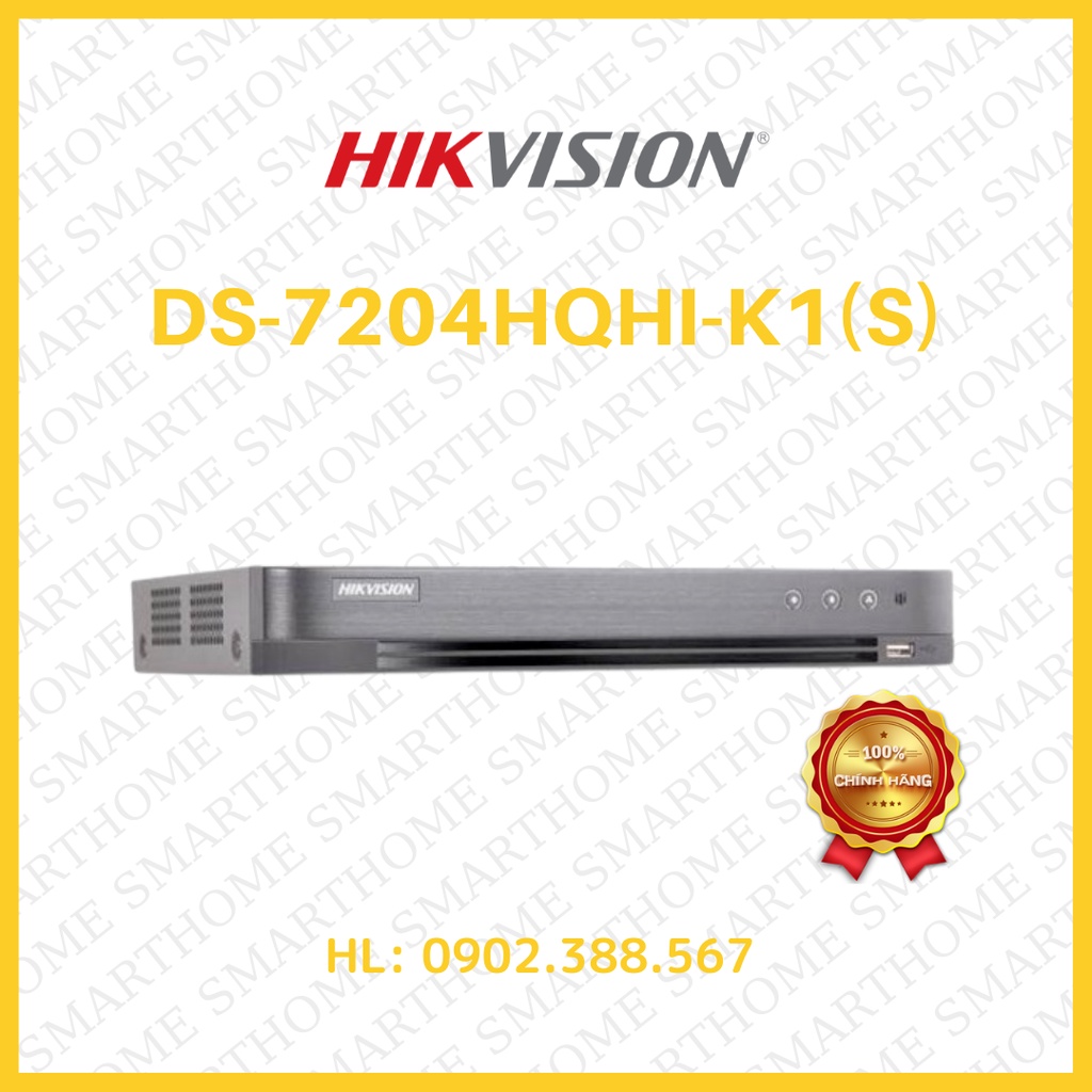 Đầu ghi hình TVI-IP 4 KENH ĐẾN 32 KÊNH  TURBO 4.0 HIKVISION DS-7116HQHI-K1(S), DS-7208HQHI-K1(S), DS
