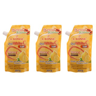 Combo 3 muối tắm chanh & đu đủ vitamin C Abonne 350g/gói