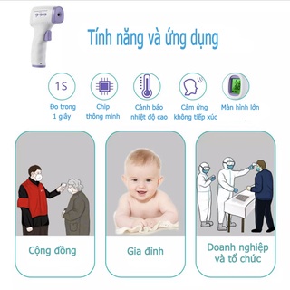 Máy Đo Thân Nhiệt Cầm Tay, Nhiệt Kế Hồng Ngoại Đa Năng Đo Trán, Đo Nhiệt Độ Phòng, Đo Nhiệt Độ Sữa, Nước