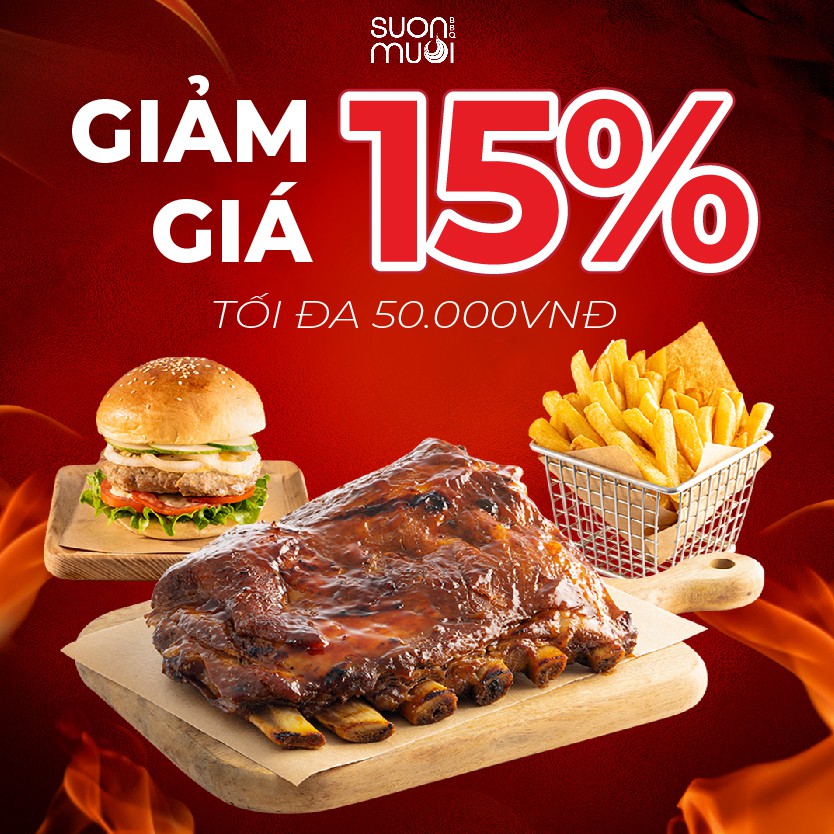 HÀ NỘI - [E-Voucher] - 15% nhà hàng Sườn Mười - Áp dụng toàn hệ thống