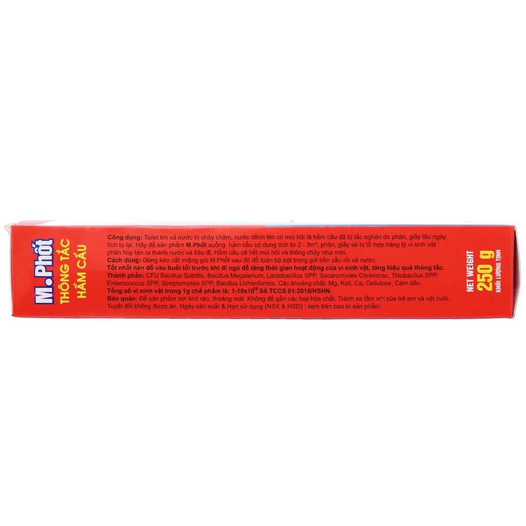 Bộ 4 hộp Thông tắc hầm cầu M. Phốt Hando 250g