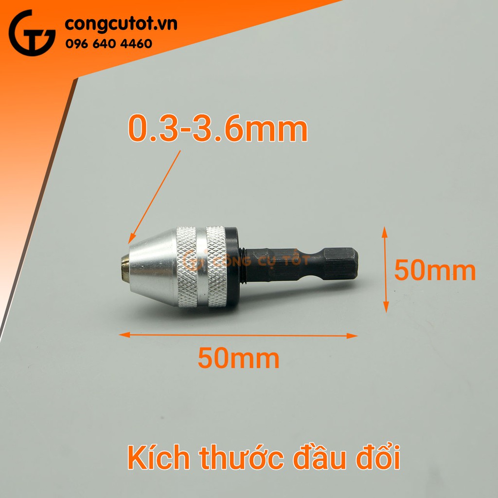 Đầu đổi máy khoan lục sang kẹp