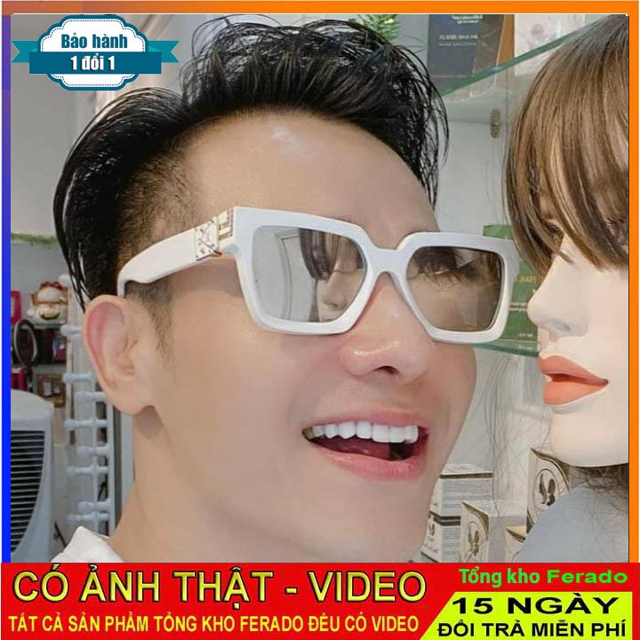 Mắt kính vuông nam nữ Hàn Quốc tròng phân cực chống UV400