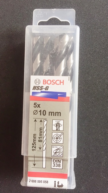 Mũi khoan sắt 10mm hãng BOSCH HSS-G(ảnh thật shop tự chụp)