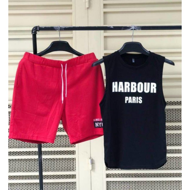 BỘ BA LỖ THỂ THAO PARIS VẢI THUN LẠNH SIÊU MÁT TẬP GYM, SET BỘ ĐÙI NAM VÀ ÁO THUN BA LỖ CAO CẤP CỰC CHẤT 1KENZ
