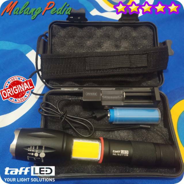 Đèn Pin Cree XM-L T6 8000L Siêu Sáng E17 COB