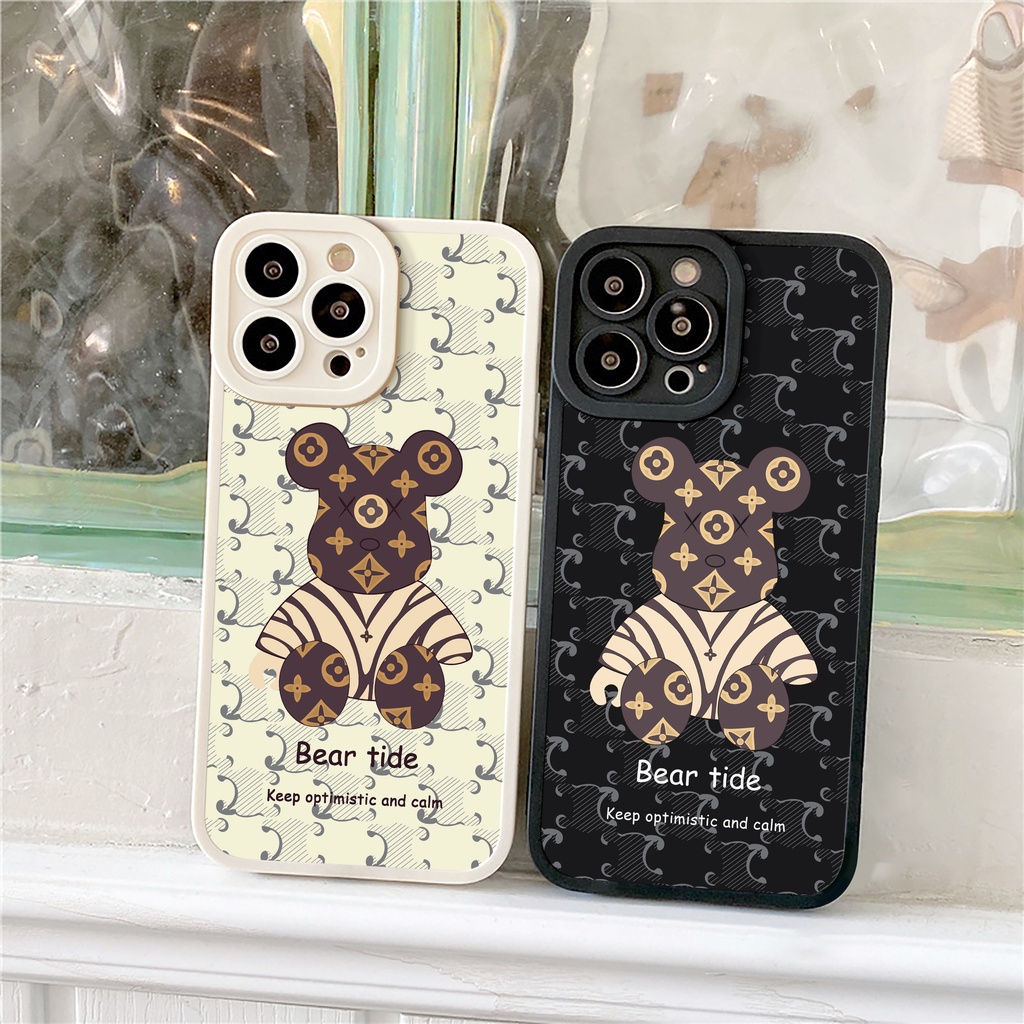 Ốp lưng iphone Bear Tide cạnh vuông 6/6plus/6s/6splus/7/7plus/8/8plus/x/xs/11/12/13/14/pro/max/promax/plus/shin/case