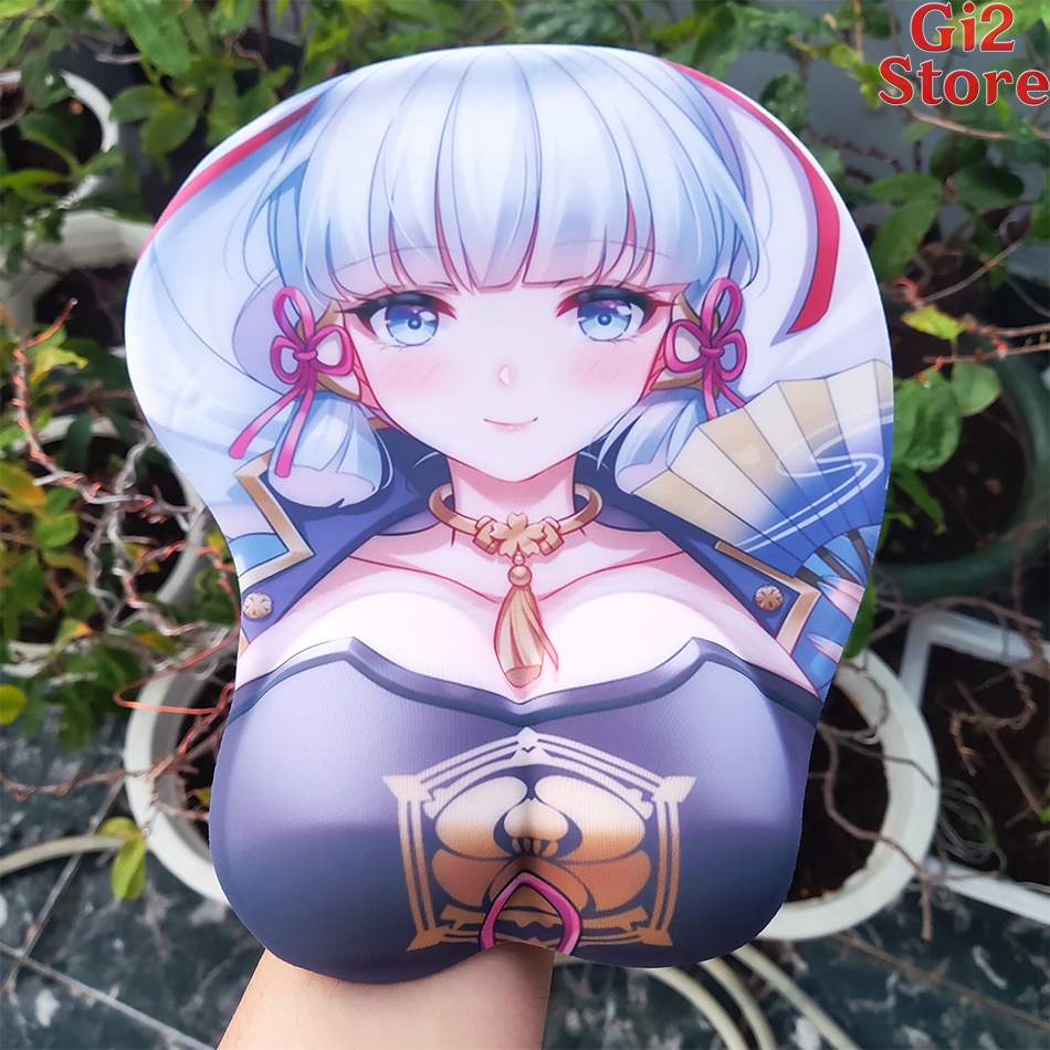 Lót chuột Anime Game 3D Silicon Genshin Impact Raiden Shogun Yae Miko Ganyu Ayaka Hu Tao Shenhe Eula Keqing siêu rẻ