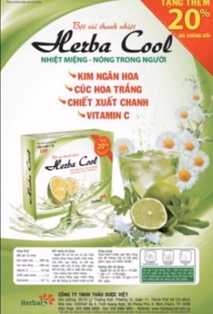 ✅ Bột Sủi Thanh Nhiệt Herba cool