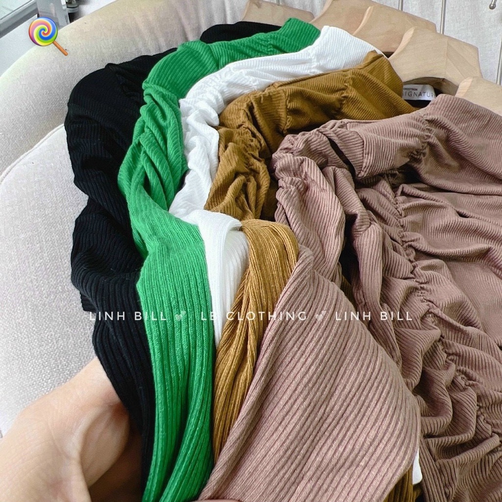 Áo thun dẻo tay dài nhúm thân và tay body cực xinh , chất thun dẻo mềm mịn