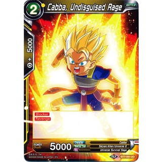 Thẻ bài Dragonball - TCG - Cabba, Undisguised Rage / BT7-081'