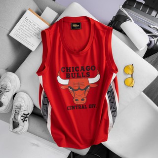 [T0392 Áo Ba Lỗ Tanktop NBA Korea Chicago Bulls Đỏ