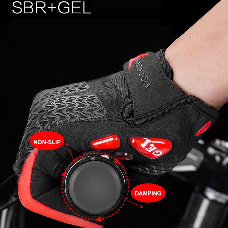 Rockbros Găng Tay Lái Xe Đạp Có Thể Chạm Màn Hình Cảm Ứng Thoáng Khí