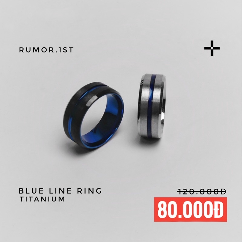 Nhẫn Titanium Line Xanh