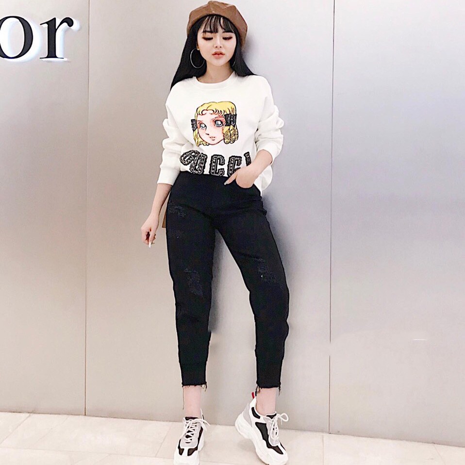 Quần Baggy Rách Trắng Đen - Quần Baggy Nữ -Tặng Vớ- Tashop MS070 | BigBuy360 - bigbuy360.vn