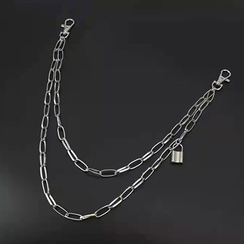 Youyo Móc Khóa Dây Xích Dạng Ví Dày Nặng Phong Cách Punk Hip Hop Trang Sức Cho Quần Jean / Xe Đạp