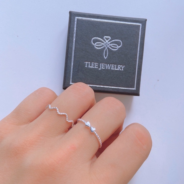 Nhẫn bạc nữ TLEE sóng xoắn phay basic TleeJewelry A0330