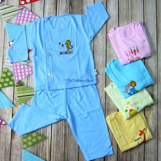 Set 5 bộ sơ sinh bác sĩ dài màu tht