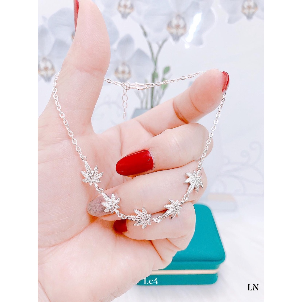 Lắc tay nữ bạc thật, lắc tay lá mẫu mới sáng đẹp - Kho sỉ bạc Nhất Linh