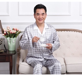 Bộ Pyzama nam trung niên chất lụa đẹp
