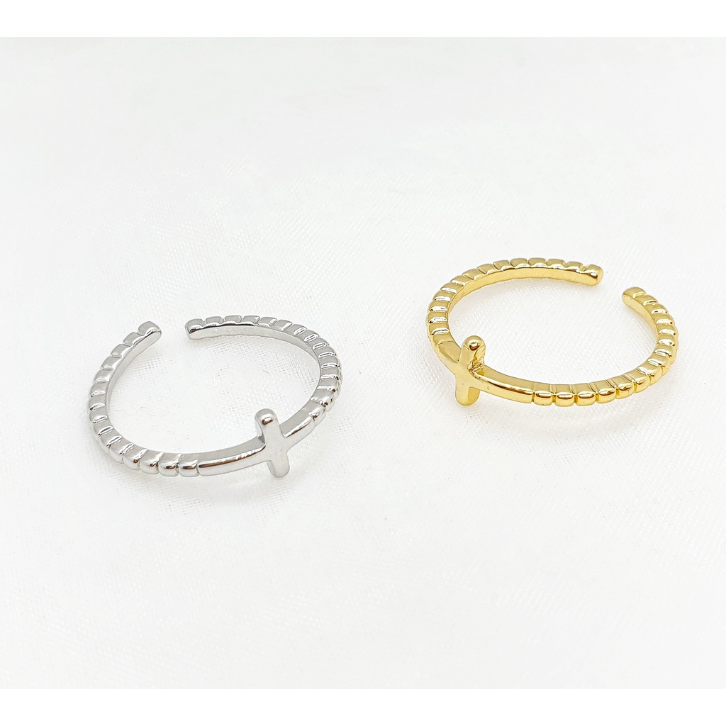 Nhẫn thánh giá freesize hợp kim cao cấp [chọn màu trong hình]