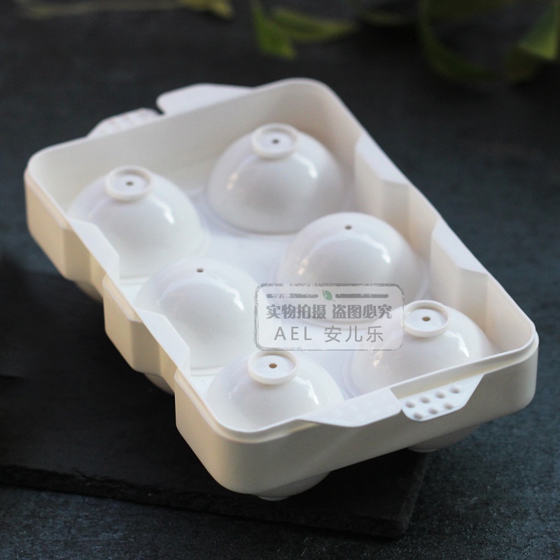 Khuôn Làm Đá 6 Ngăn Hình Tròn Tiện Lợi