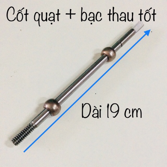 TRỤC QUẠT VÀ BẠC THAU QUẠT DÀI 19cm DÙNG CHO QUẠT B3 B4