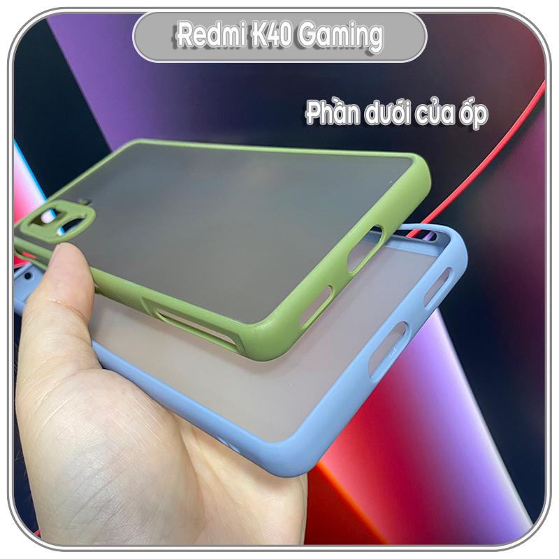 Ốp lưng cho Xiaomi K40 Gaming nhám viền màu che camera