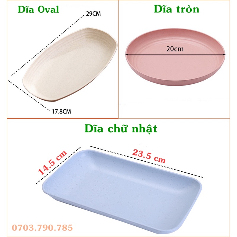 Dĩa nhựa lúa mạch_Size Lớn