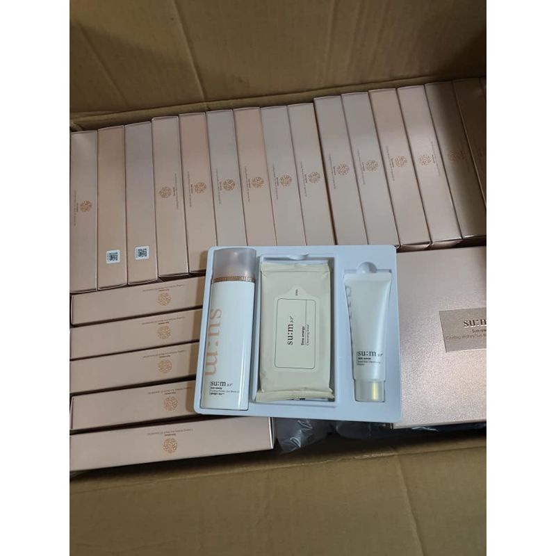 100ml] Set kem chống năng sum Sun Away Multi/ Cooling Effect Sun Block SPF 50 /PA +++ Su:m37 nội địa