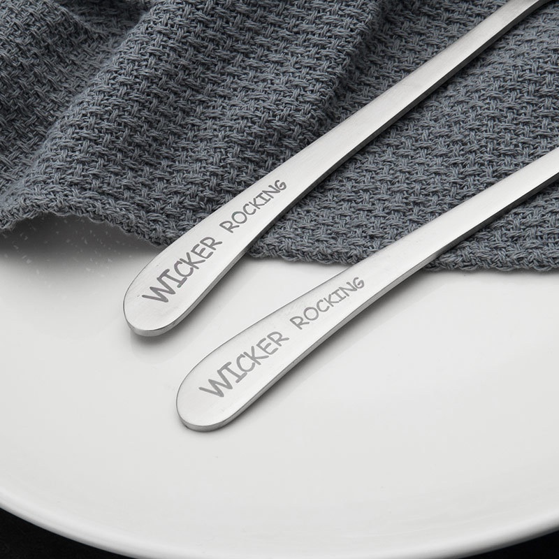 Bộ Muỗng Nĩa Ăn Đa Năng Hình Mặt Cười Dễ Thương Bằng Thép Không Gỉ 304