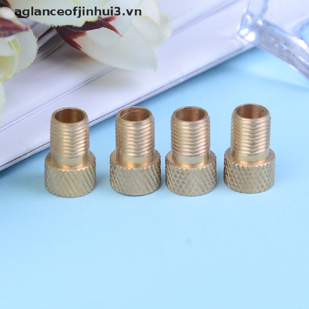 Set 4 Đầu Nối Chuyển Đổi Van Bơm Hơi Xe Đạp Kích Thước 1.5Cm   .
