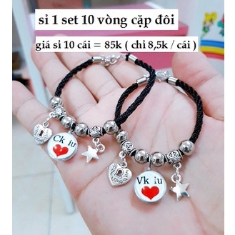 Sỉ 1 set 10 vòng tay cặp đôi  . Mẫu như ảnh