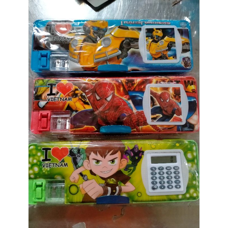 hộp bút kèm máy tính cho bé