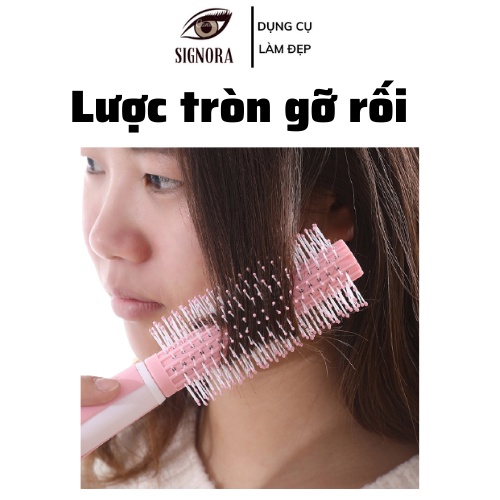 Lược gỡ rối chống rụng tóc, Lược tròn, lược bán nguyệt, lược Oval cao cấp hồng siêu dể thương