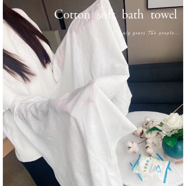 Khăn tắm nén du lịch bằng cotton dùng một lần tiện lợi dễ sử dụng