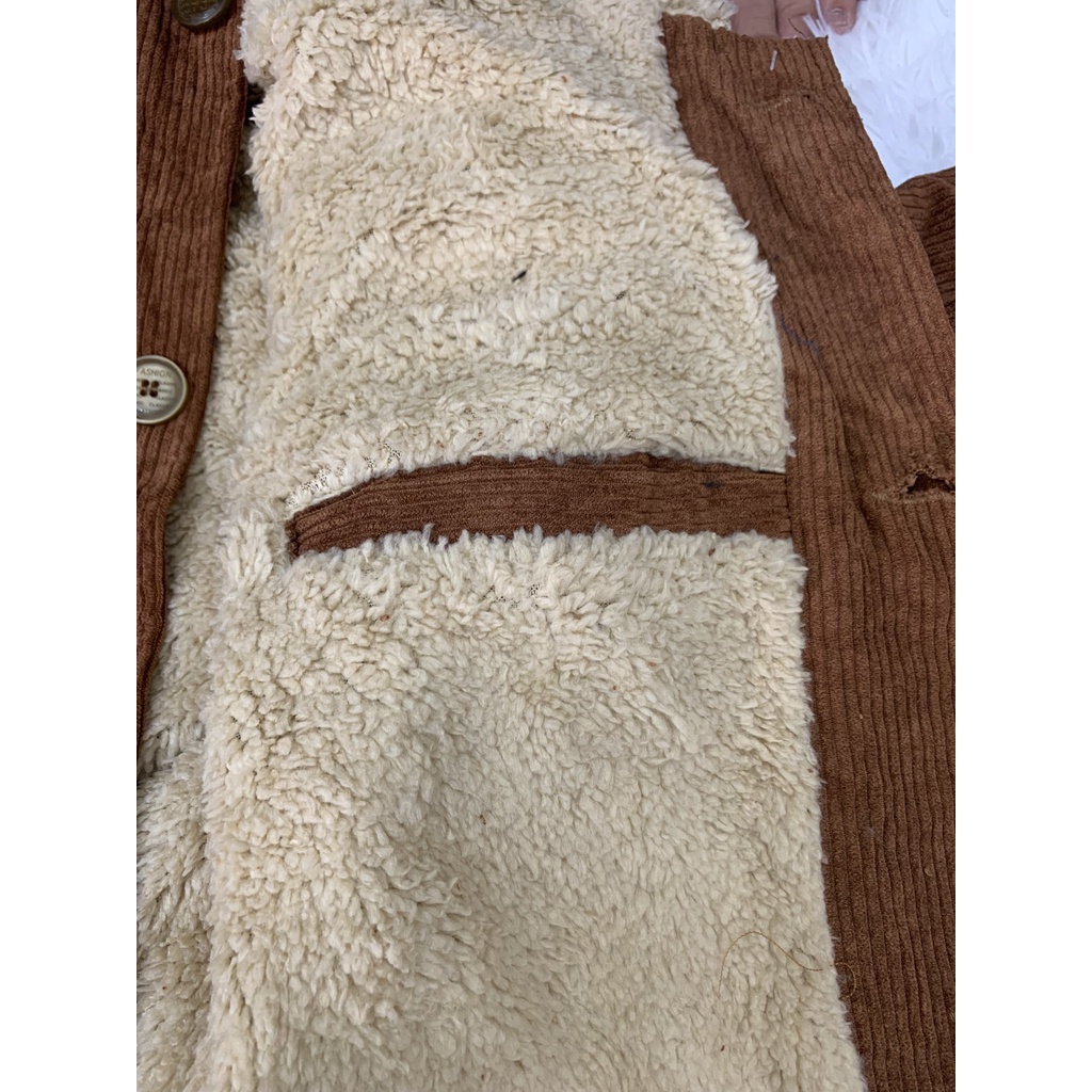 Áo khoác nam lót lông cừu cổ bẻ Áo Nhung Tăm nam đẹp cao cấp hàng hiệu mặc thu đông siêu ấm áp M5