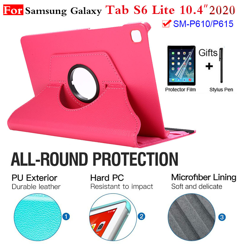 Ốp Lưng Bảo Vệ Có Đế Dựng Xoay 360 Độ Cho Samsung Galaxy Tab S6 Lite Case 10.4 "Sm P610 P615